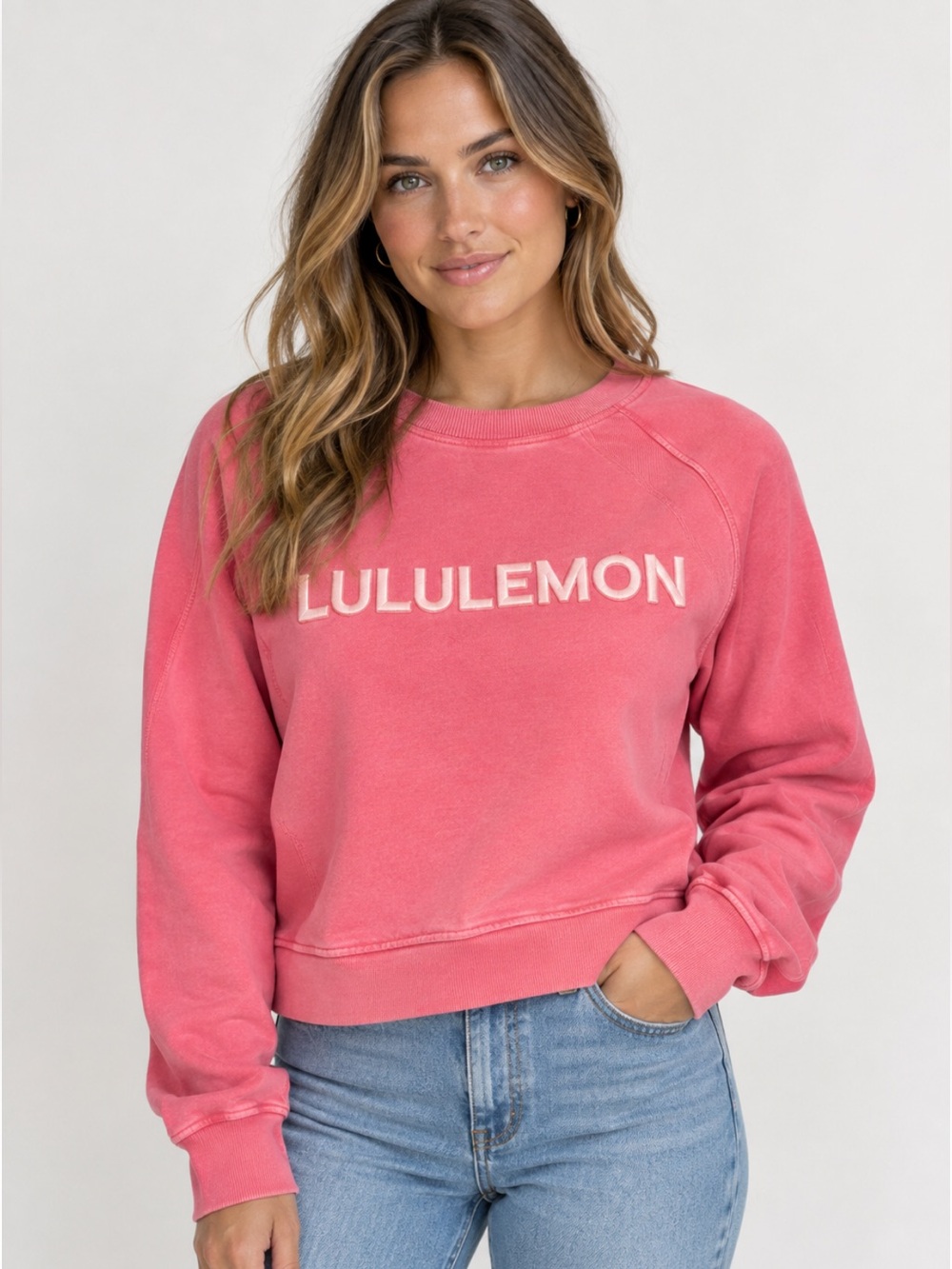 Lululemon Scuba Oversized Pullover Wordmark Sakura Pink Size XS/S